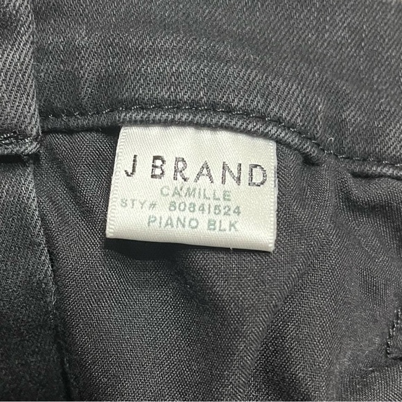 J BRAND Camille Piano Black Skinny Jeans with Side Zip Size 26 - Picture 8 of 12